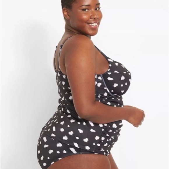 New Plus Swimsuit Tankini Set Lane Bryant Swim Cacique Animal Print 42C 20 - Picture 3 of 7